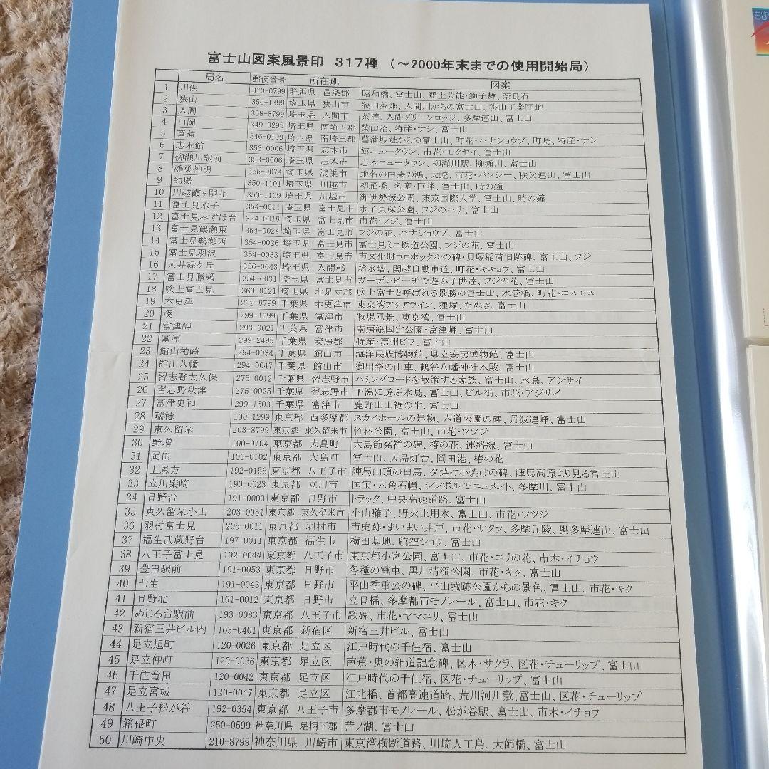 富士山図案風景印 317種コレクション