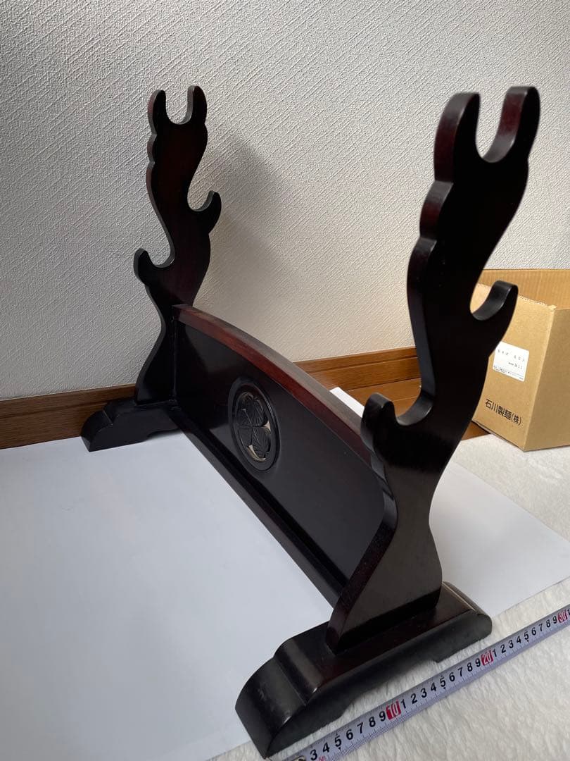 刀掛け　三本掛け　唐木無垢材