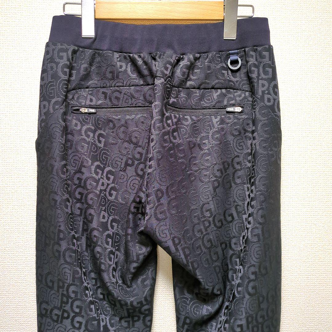 PEARLYGATES パーリーゲイツ PGG ジャガード パンツ 総柄 黒 M