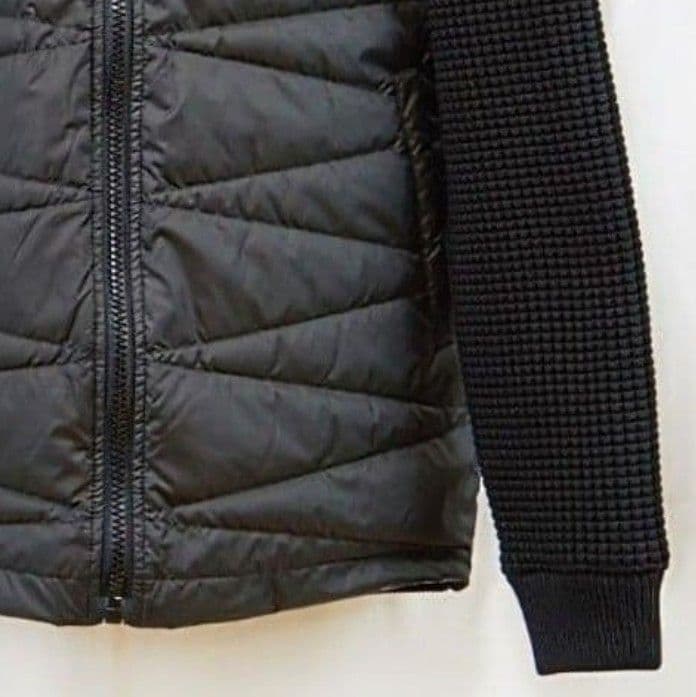 LUXE/R GOLF ダウンフェザーワッフル切替えパーカー45763BKM②