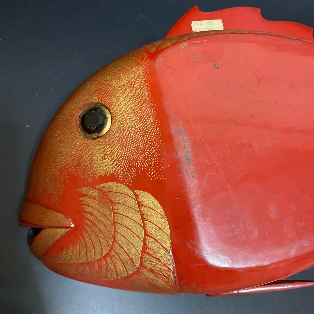 時代物　特大　木製　鯛菓子器　刺身盛り