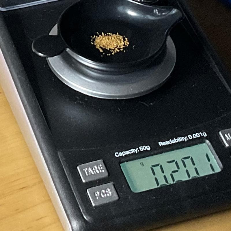 ア*オ様 ★砂金★北海道新十津川町　総富地川産★0.201g