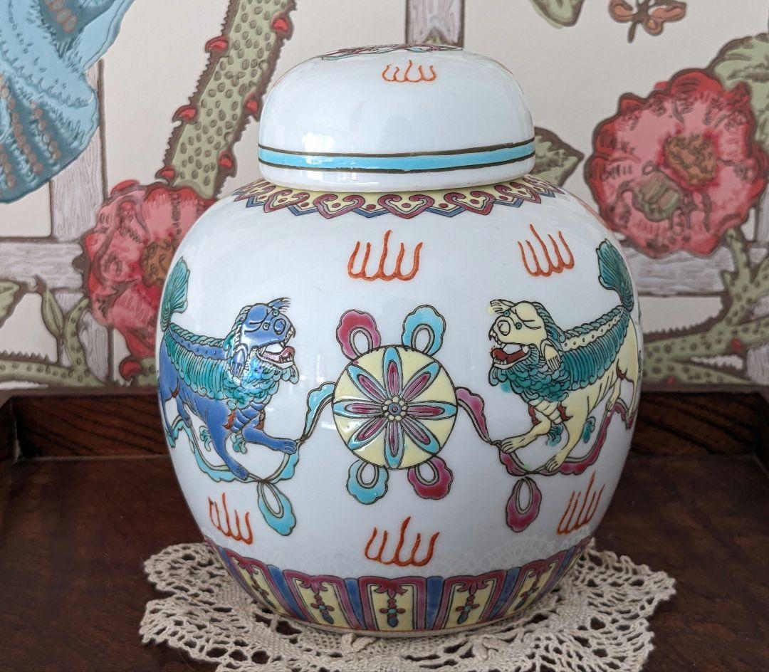 図変わり ◆ 中国　景徳鎮　茶壺　茶入れ ◆ アンティーク 骨董品 ◆ 紅茶壺