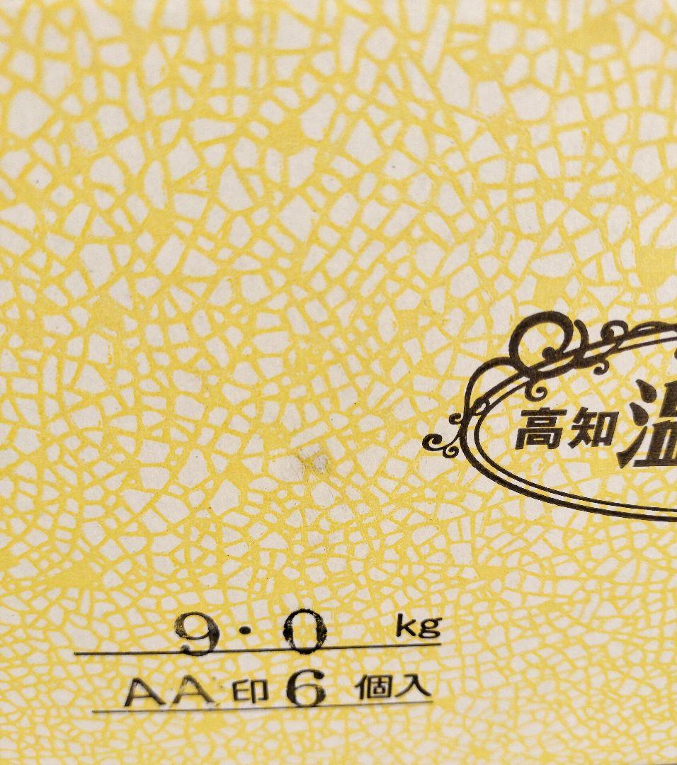 ご*う様 高知産　約９，０Kg　温室マスクメロン　６玉　AA品　北海道沖縄発送不