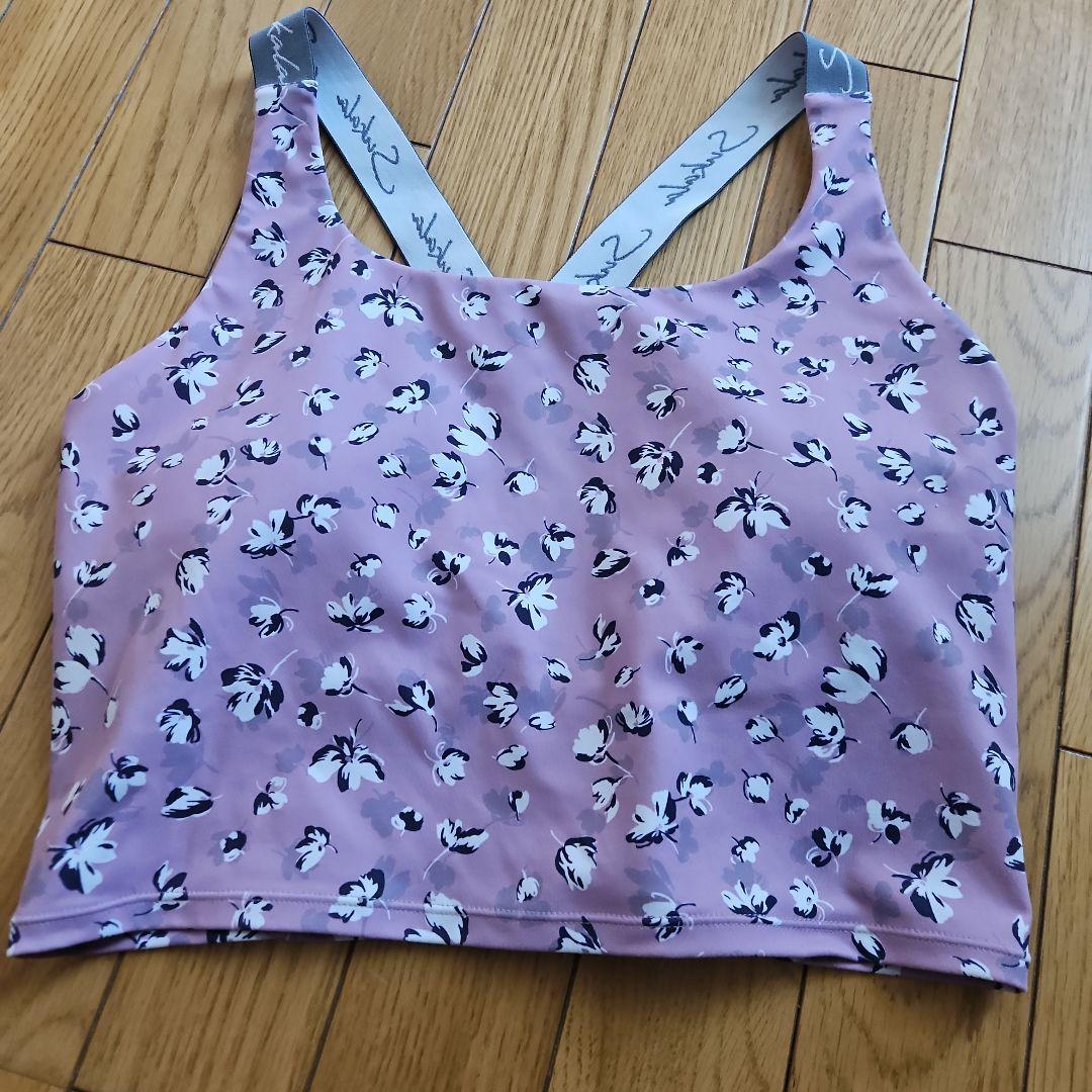 【SUKALA】フラワープリントレギンス&Yストラップロゴブラトップ