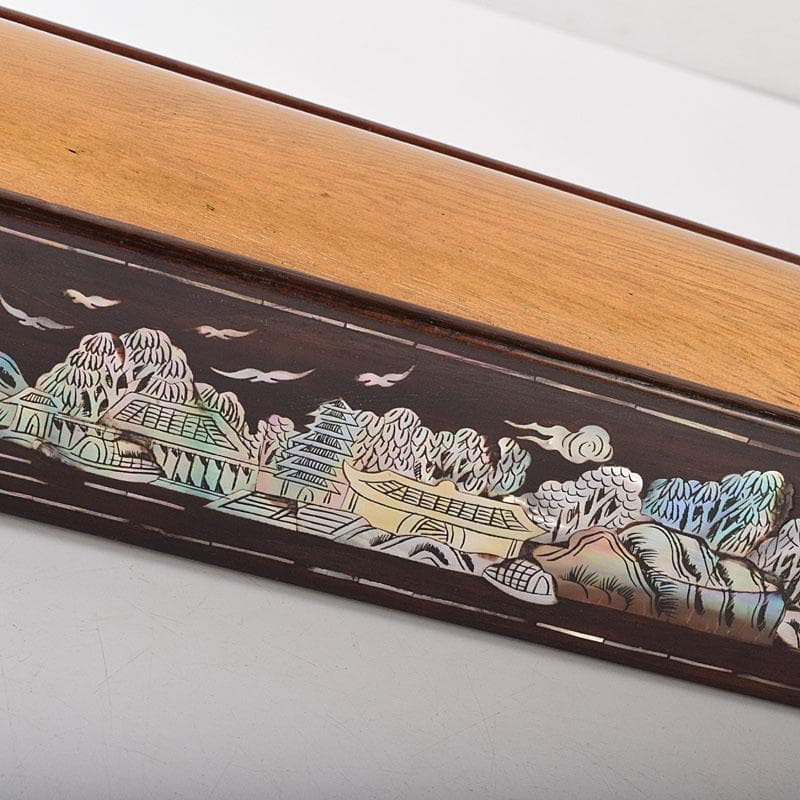 ゆうり 　螺鈿装飾　山水人物文　ダンバウ　撥弦楽器　M　R8440H