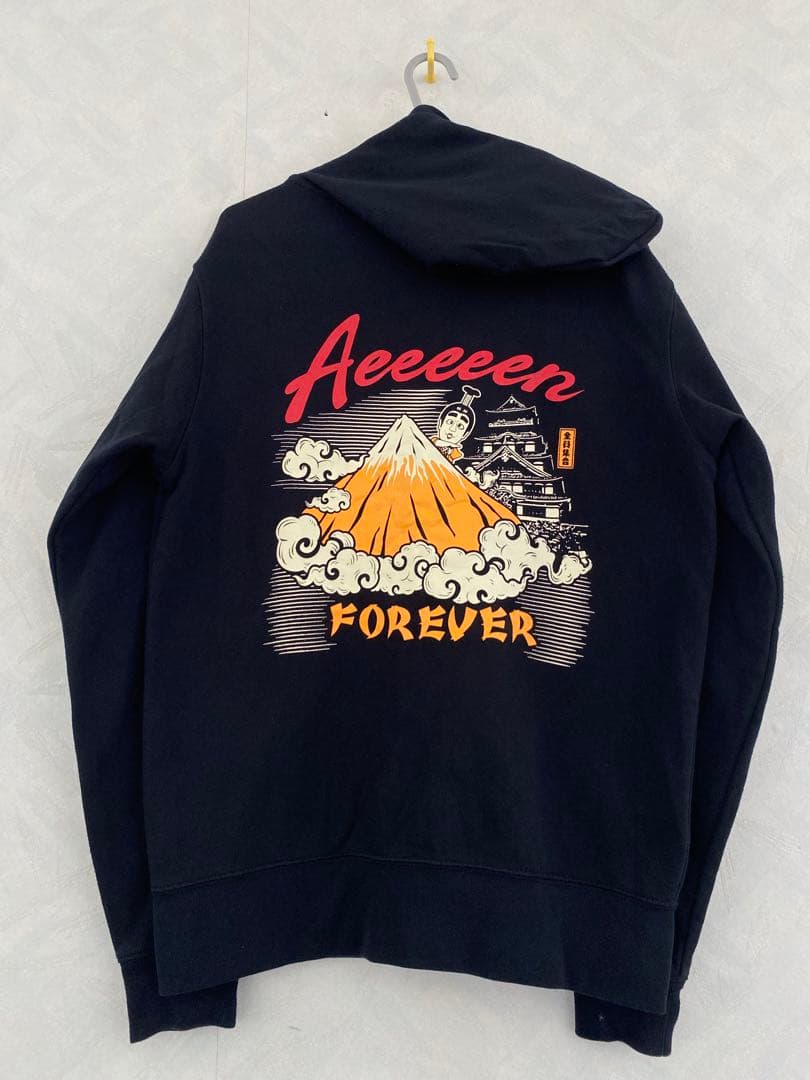 美品 志村けんの大爆笑展 バカ殿様 スカジャン風パーカー サイズM アイーン