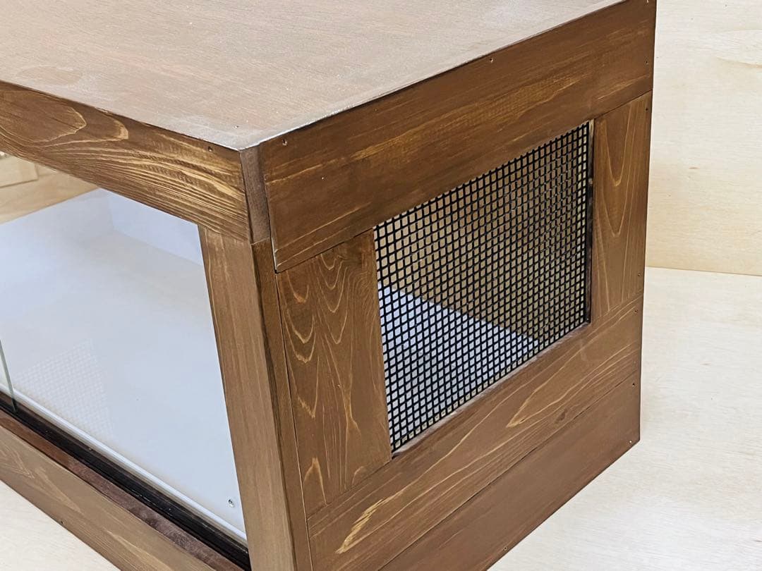 RepBox 木製ケージ　900×450×450　小動物、爬虫類用　ウォルナット