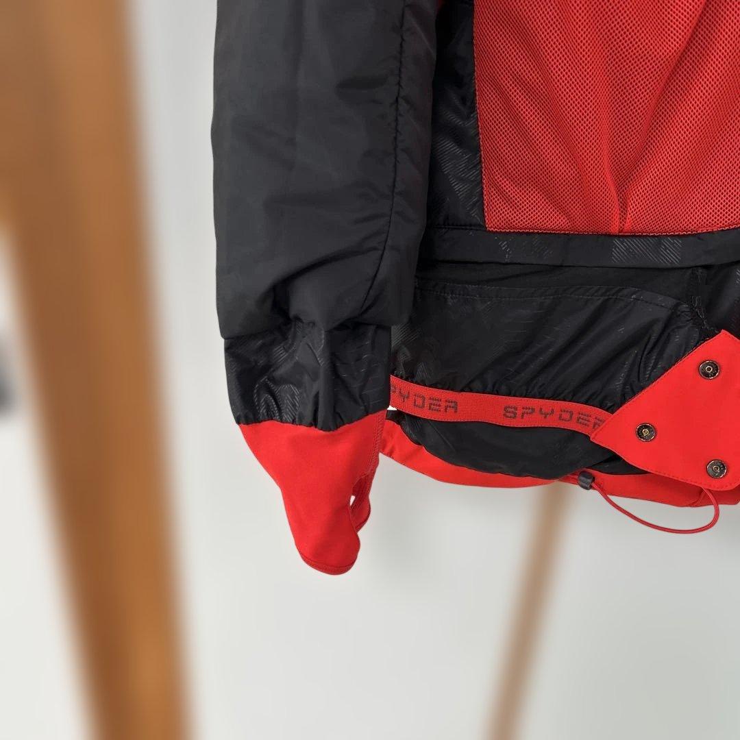 SPYDER フード付きジャケット 赤/グレー