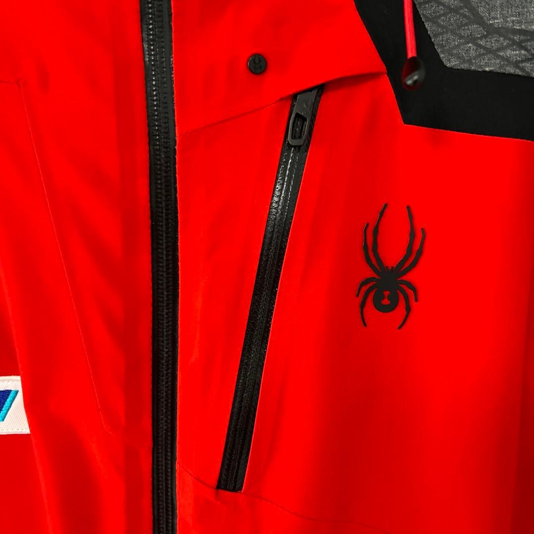 SPYDER フード付きジャケット 赤/グレー