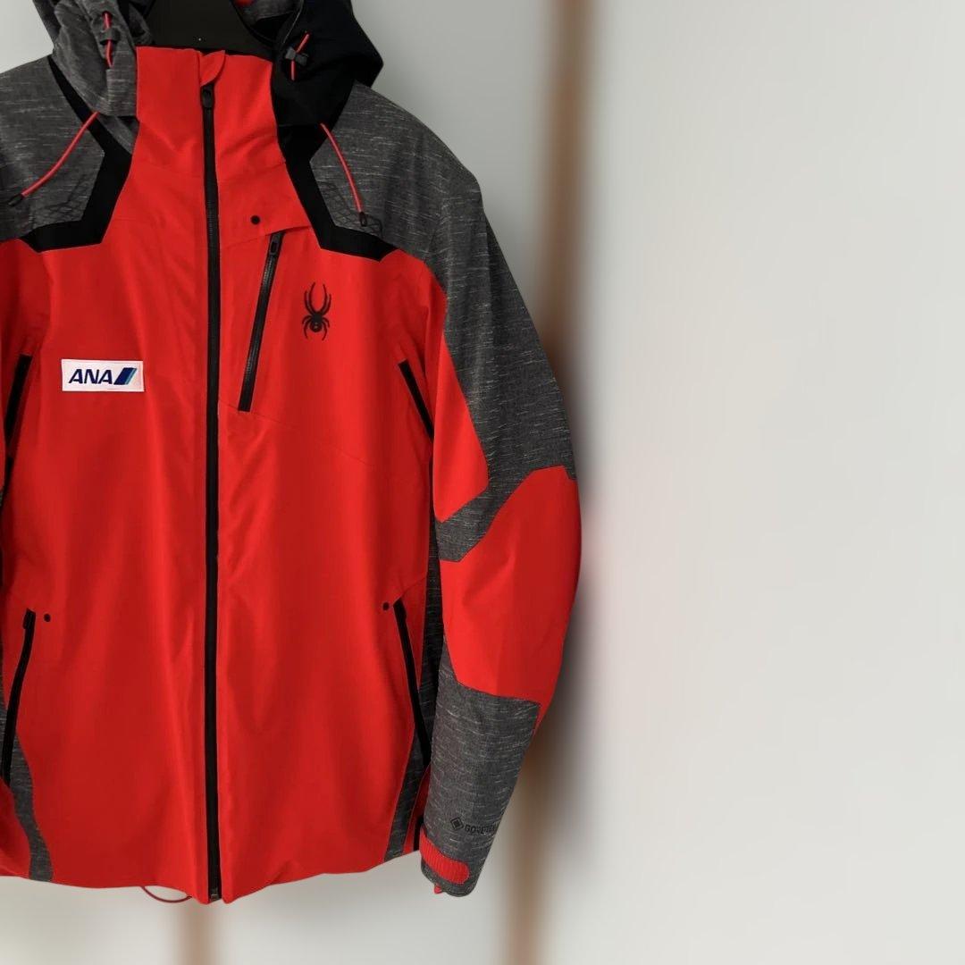 SPYDER フード付きジャケット 赤/グレー