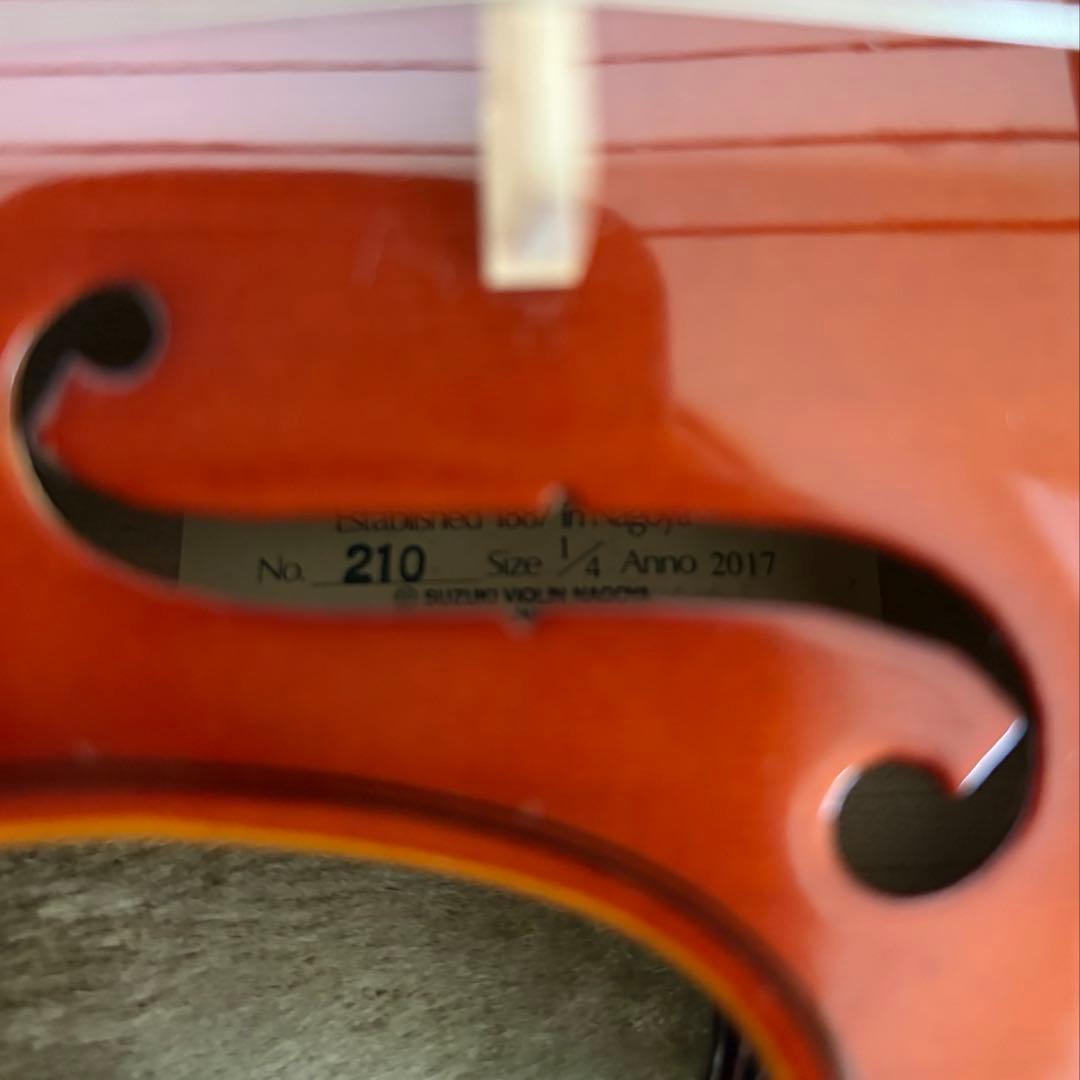 値下げ【美品】鈴木バイオリン　No.210 1/4 2017年