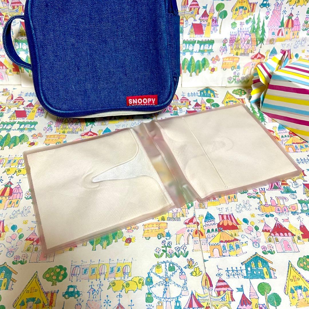 d*7様 平成レトロ スヌーピー ドッグハウス デニム CDケース ビニールポー