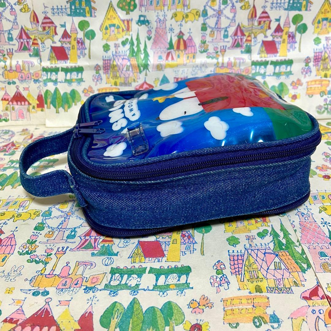 d*7様 平成レトロ スヌーピー ドッグハウス デニム CDケース ビニールポー