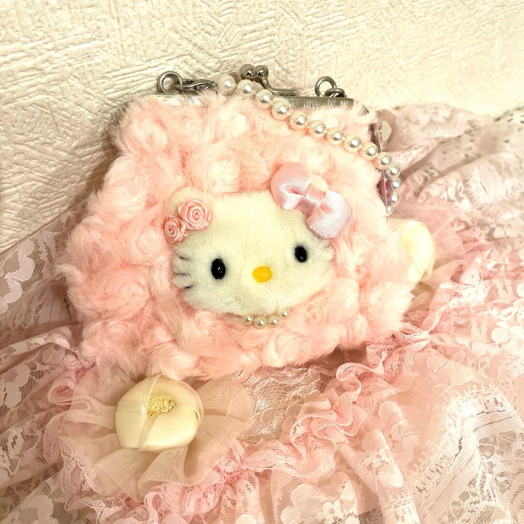 レア！キティ パールふわもこミニバッグ パーティー クリスマス ギフト ピンク