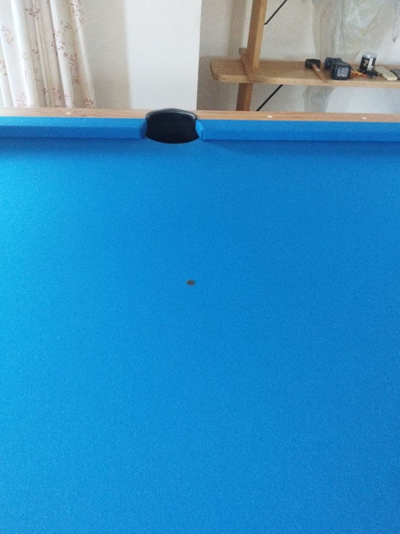 【中古美品】ビリヤード台 青 オーク仕上げ 引き取り、着払い限定