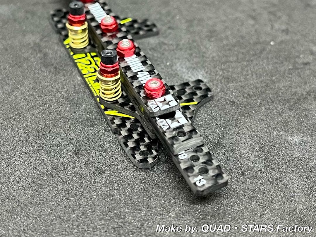 【ミニ四駆・MS用】2軸ATスライドダンパー　2023カーボン【左右独立稼働】