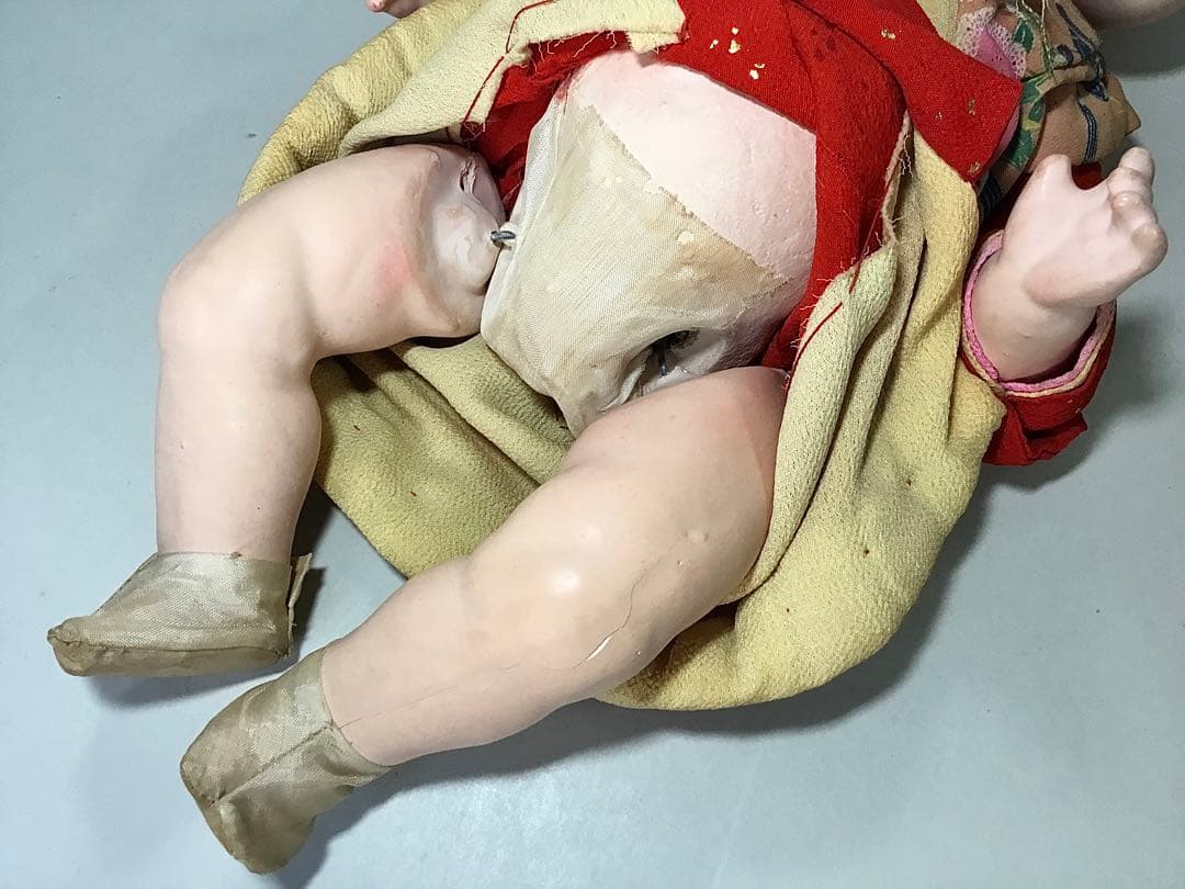 古い人形◆お座り人形◆紙箱入り 抱き人形 昭和レトロ 日本人形