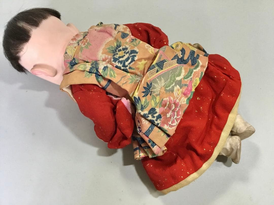 古い人形◆お座り人形◆紙箱入り 抱き人形 昭和レトロ 日本人形