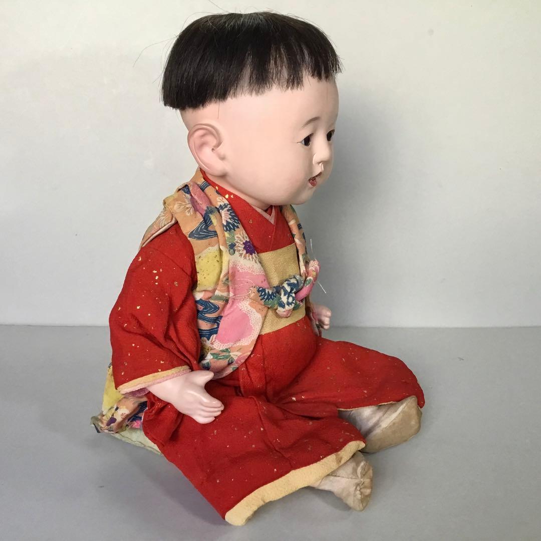 古い人形◆お座り人形◆紙箱入り 抱き人形 昭和レトロ 日本人形