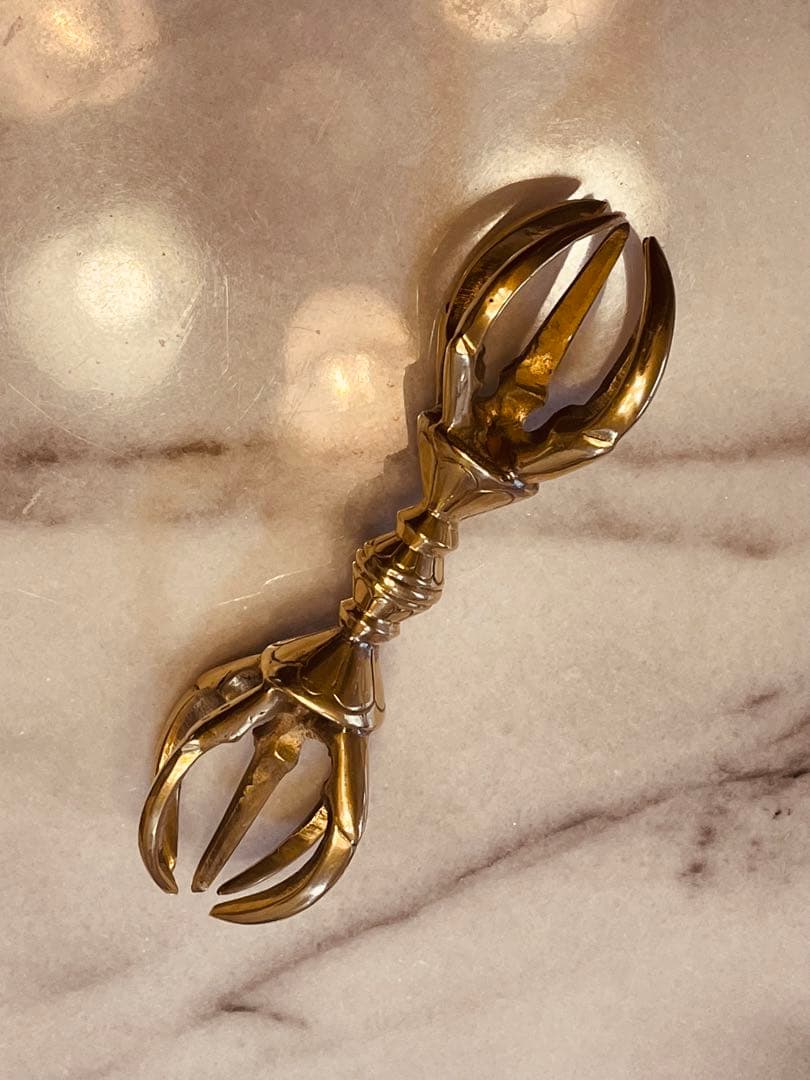 日本式 新品 未使用 送料無料 五鈷杵　バジュラ　ドルジェ　密教法具 16㎝