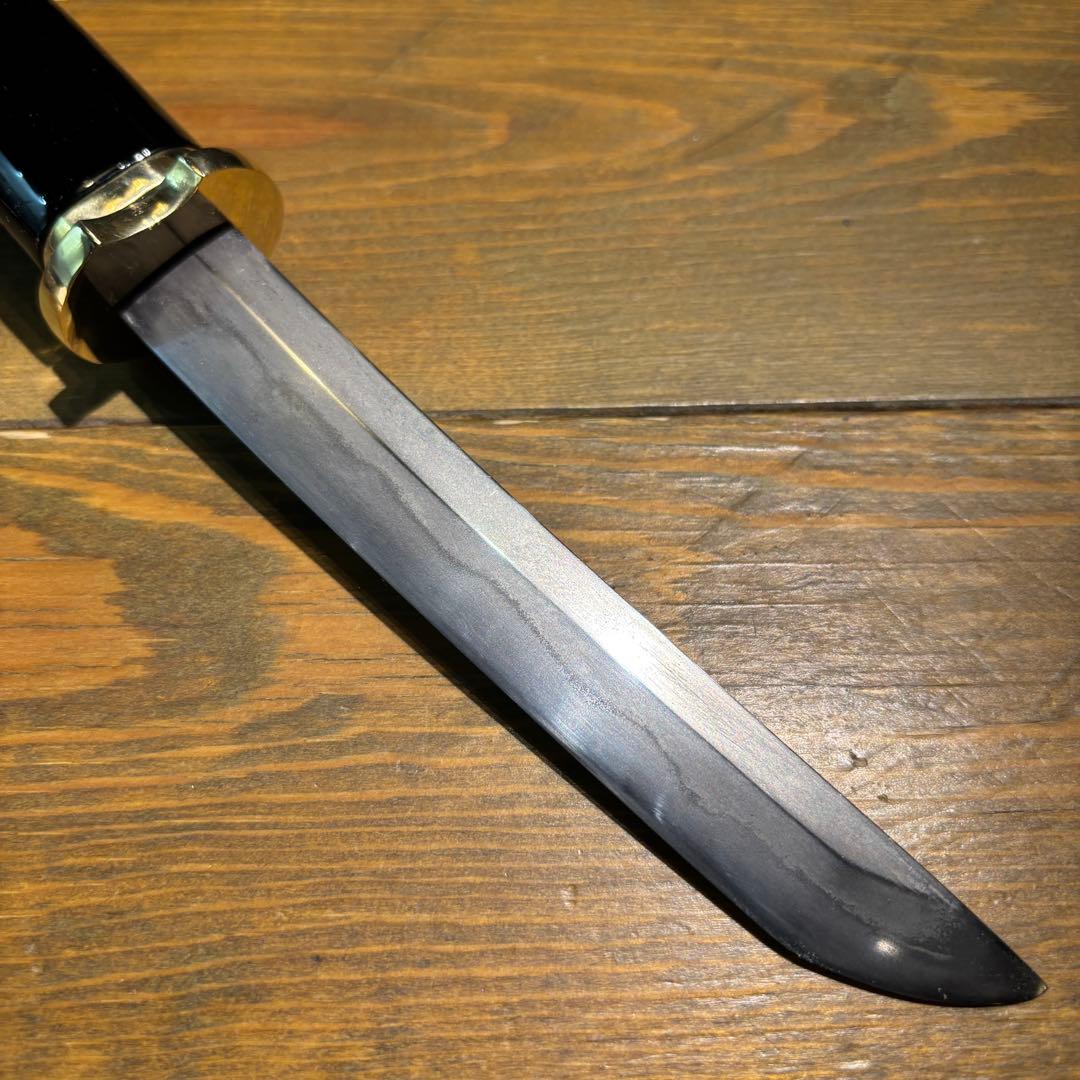 日本刀残欠クラフトナイフNo.76 政常 切先 黒鞘