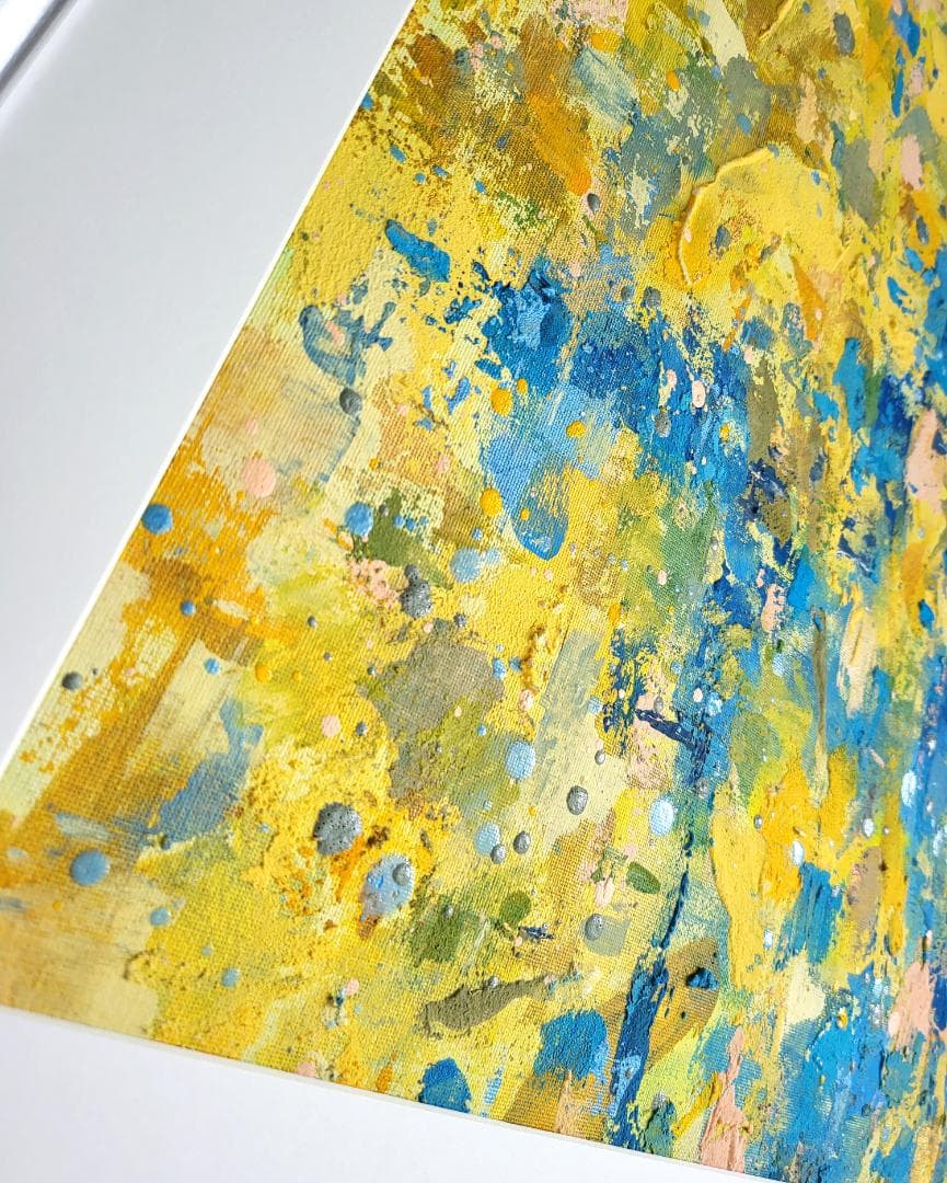 イン・ザ・パラダイス / 抽象画 77×56㎝ B2 額縁セット 原画 モダン