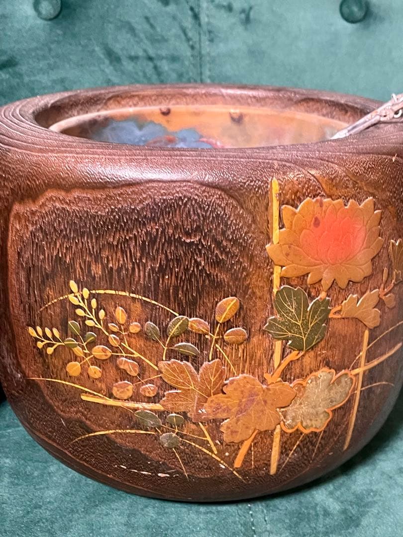 アンティーク 木製 火鉢 手あぶり 2個 セット