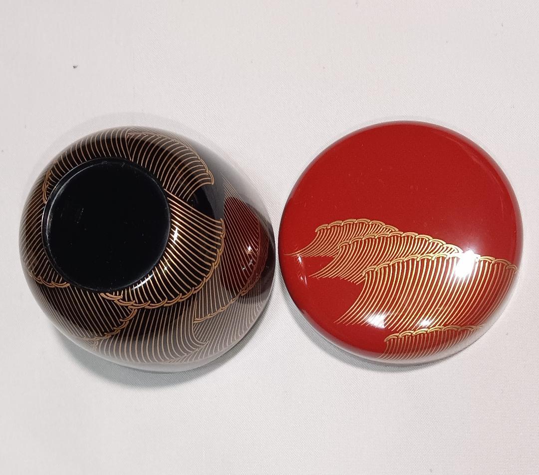 茶道具　輪島塗　蒔絵師　比古田外記作　曙蒔絵中棗　美術品級　美品！！