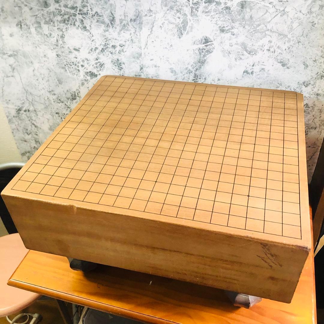 木製囲碁盤　蛤碁石セット
