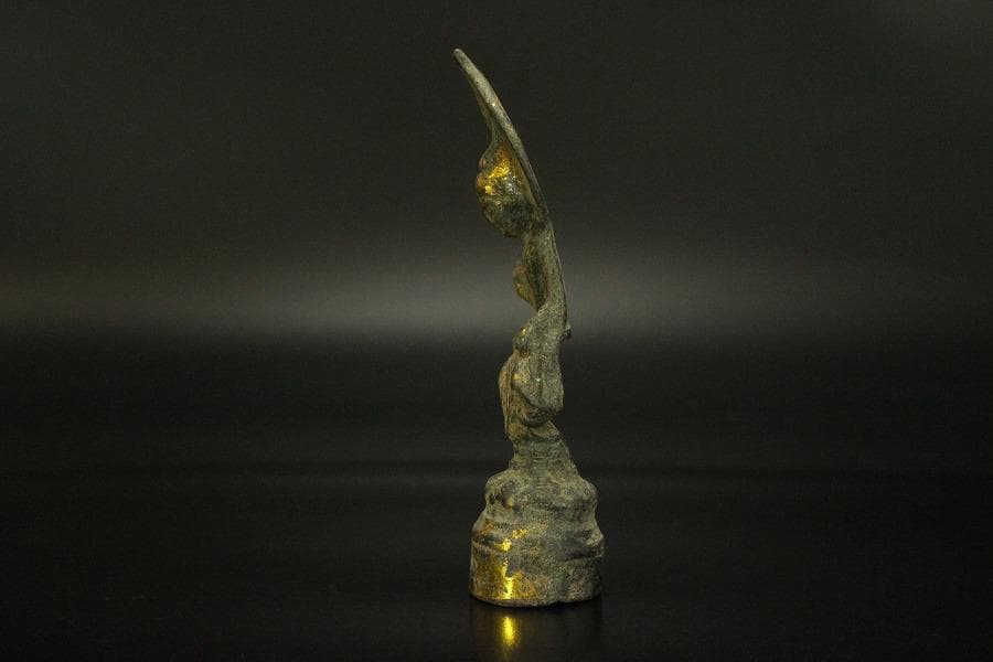 仏教美術 鍍金 如来坐像 高10.5cm(A279)