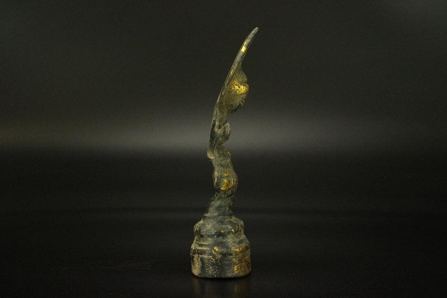 仏教美術 鍍金 如来坐像 高10.5cm(A279)