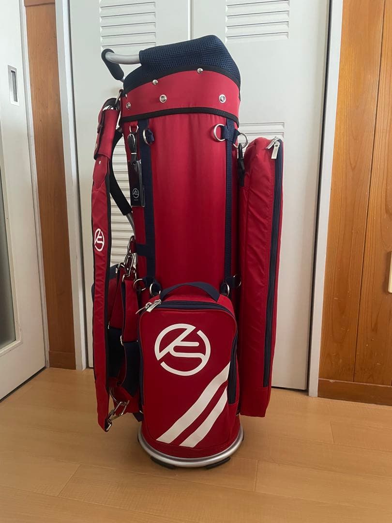 [新品未使用品]キャスコ　赤いキャディバッグ FIELD GREEN