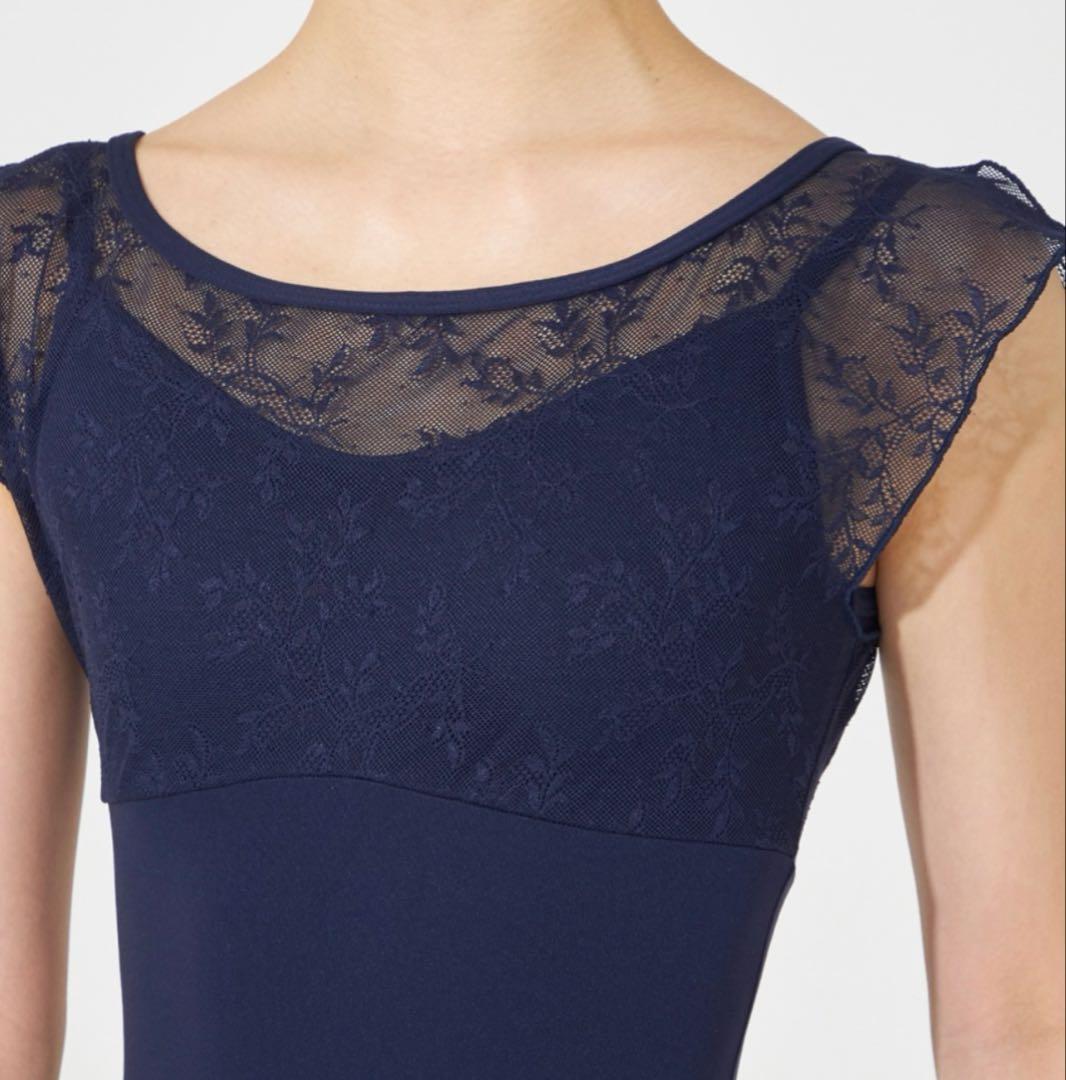 チャコット　胸元レースレオタード　L