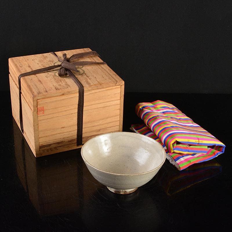 朝鮮美術　韓国李王家　楽善斎　李方子造　高麗焼　茶碗　共箱　V　R5185