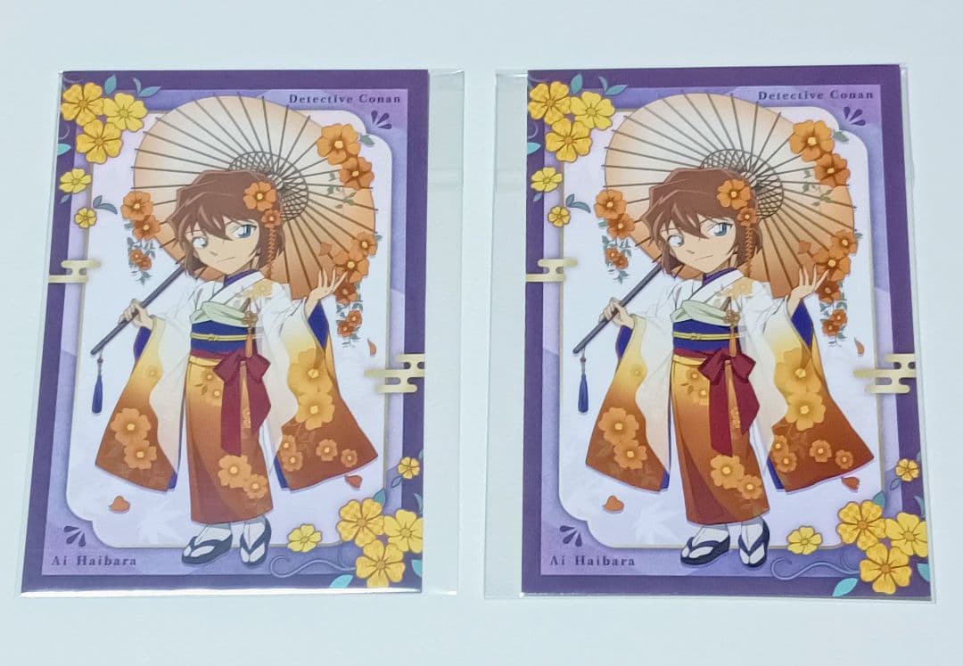 名探偵コナン 秋の華和装 灰原哀 17点セット スパークル缶バッジ含む