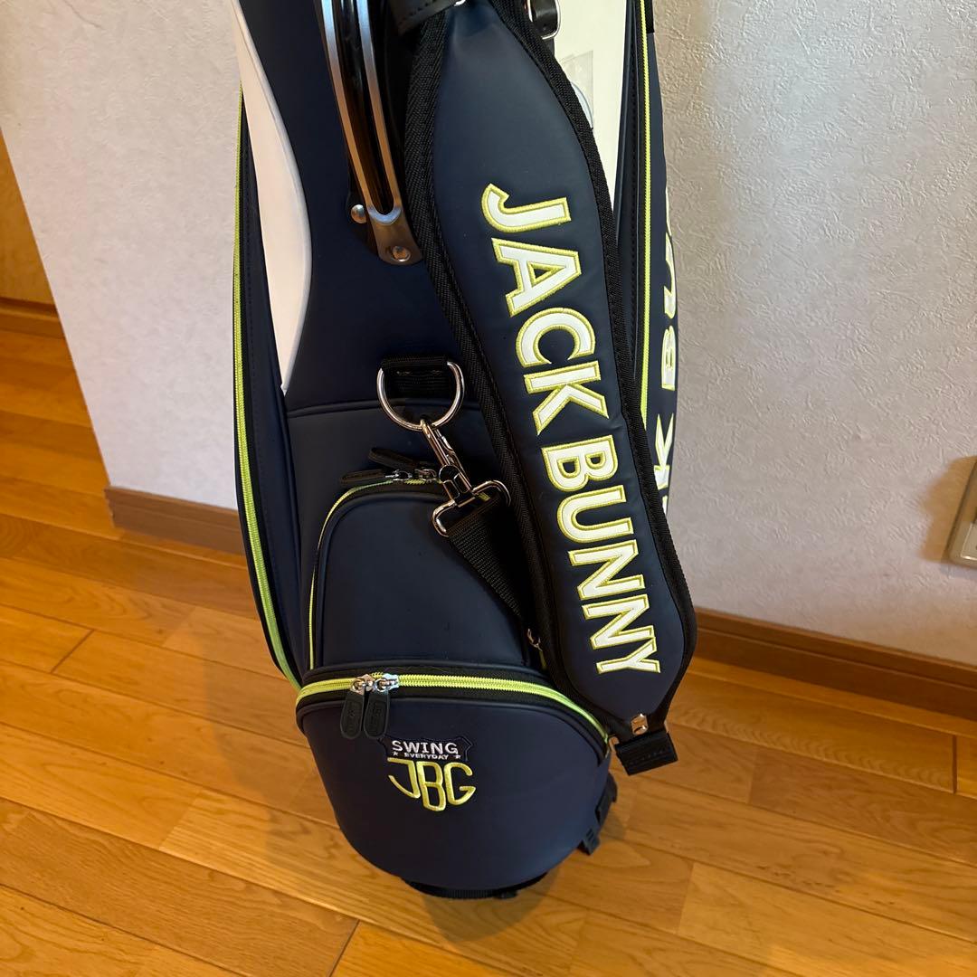 JACK BUNNY キャディバッグ 紺/白/黄緑