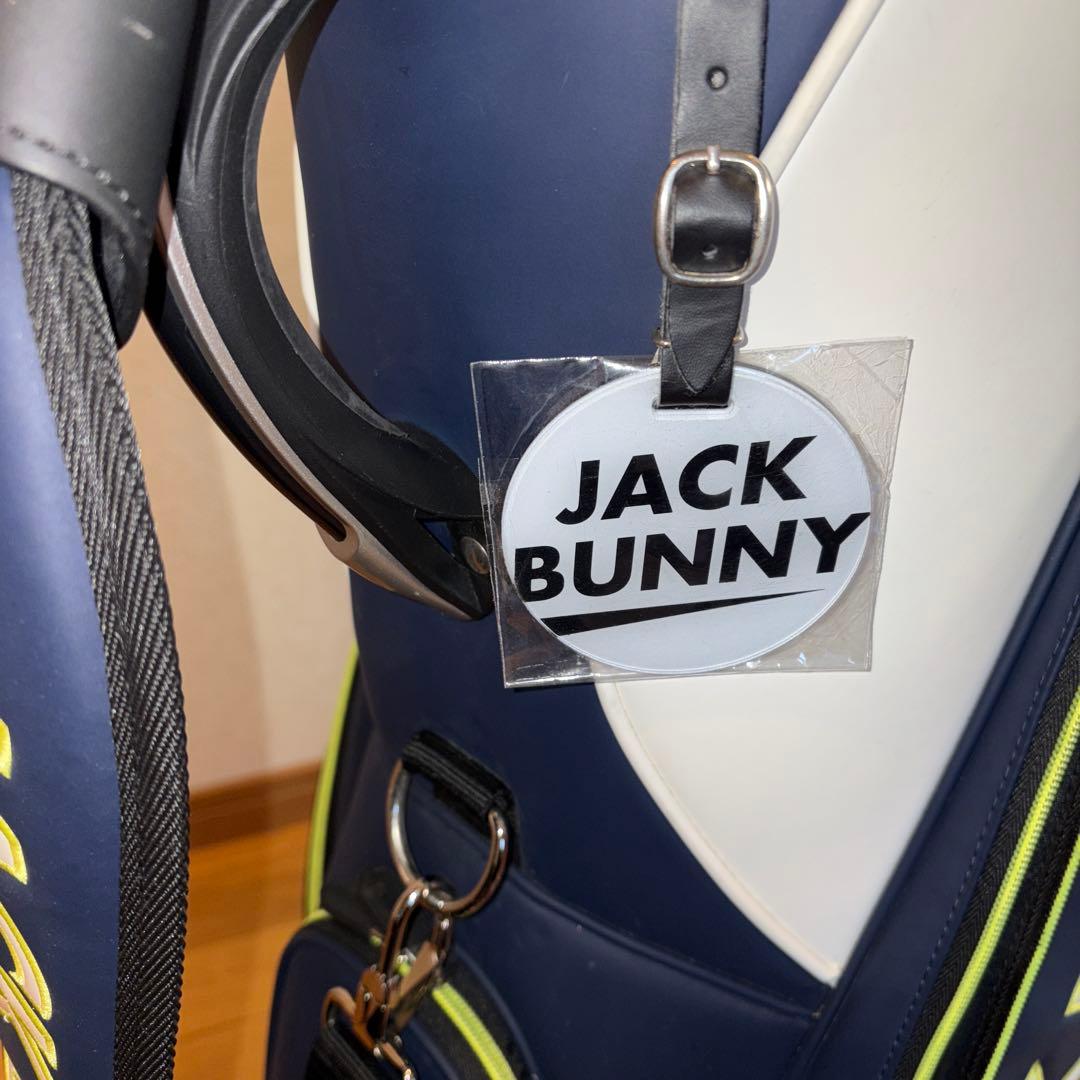 JACK BUNNY キャディバッグ 紺/白/黄緑