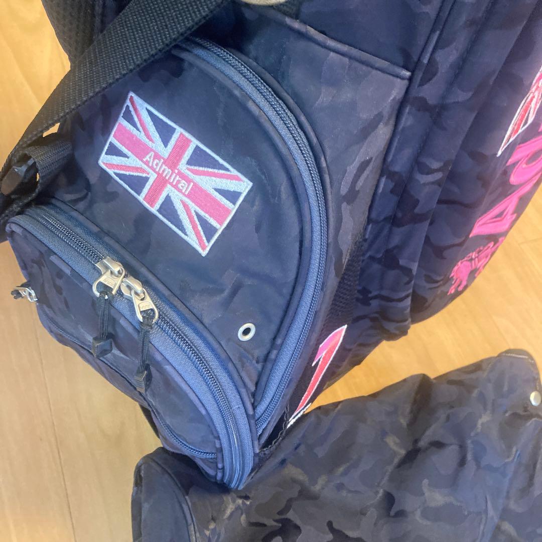 【美品】ゴルフキャディバッグ　Admiral 超軽量　カモフラ柄