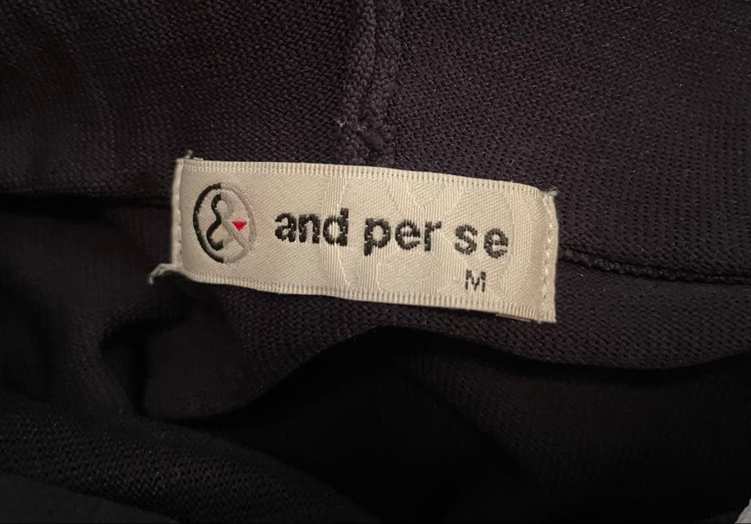 ◆超美品◆アンパスィ　and per se メンズパーカー　M ネイビー