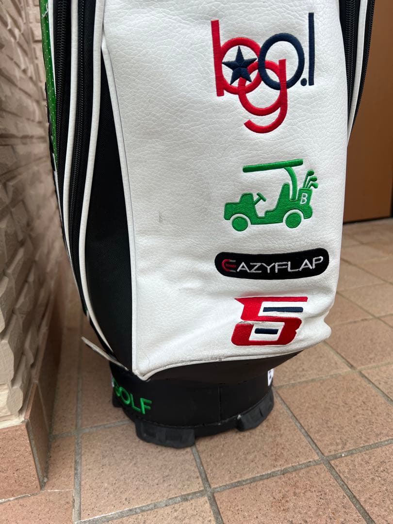 BEAMS GOLF キャディバッグ ホワイト/グリーン