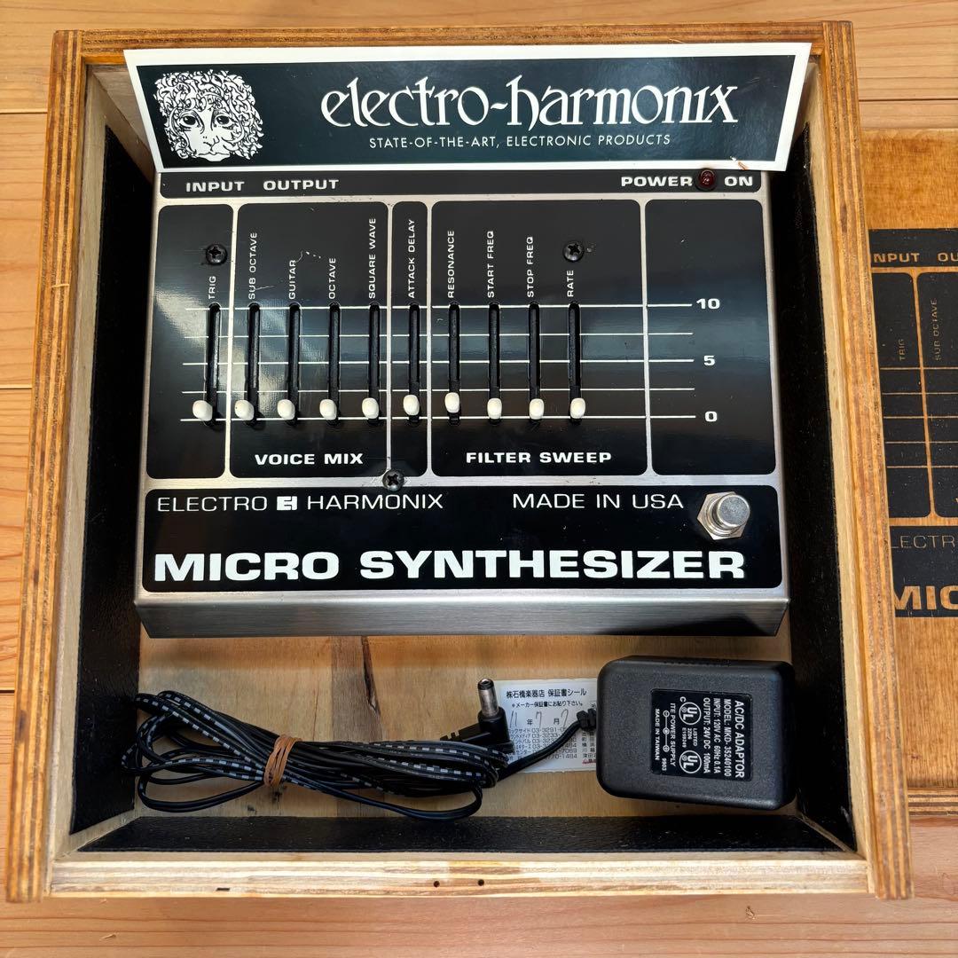 Electro-Harmonix マイクロシンセサイザー 木箱アダプタ 美完動品