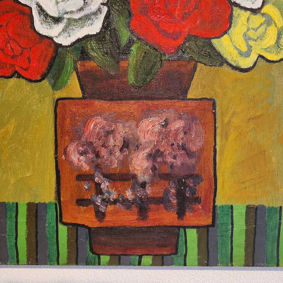 田渕眞兒　油絵　油彩画　薔薇シリーズ　No.9-2+s