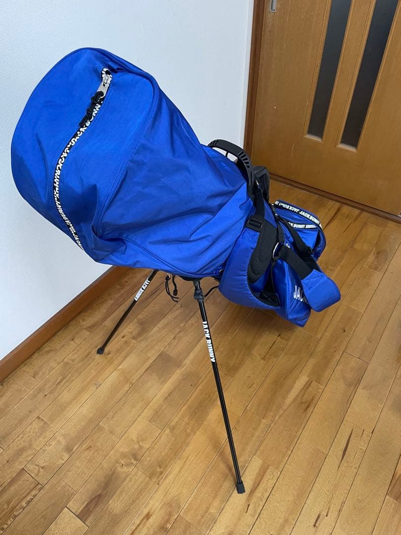 【美品】JACK BUNNY 青 キャディバッグ スタンド付き