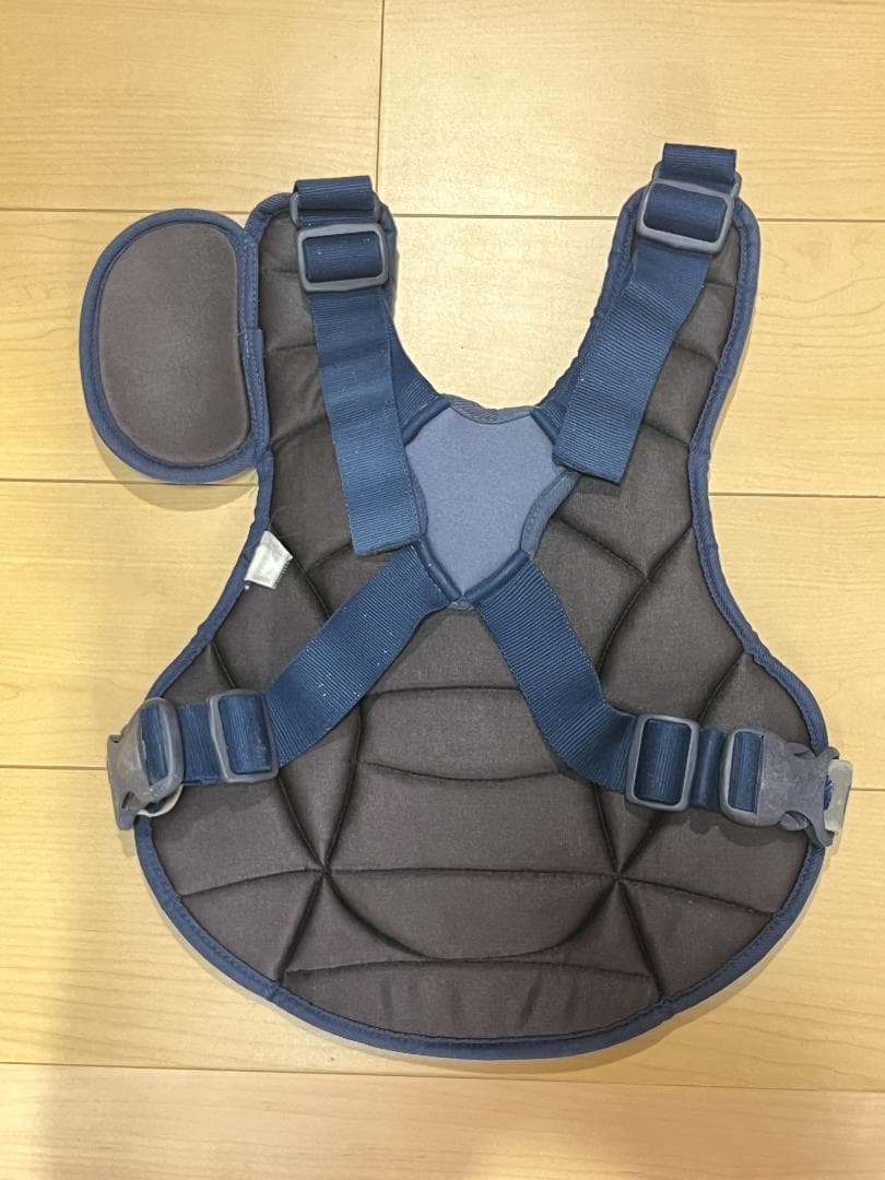 野球 ミズノ キャッチャー防具 プロテクター レガース ネイビー 少年低学年向け