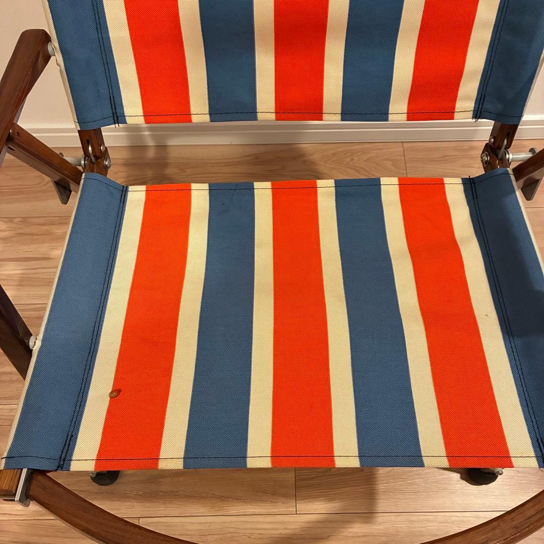 ネイタルデザイン　カーミットチェア　レトロストライプ　ウォルナット