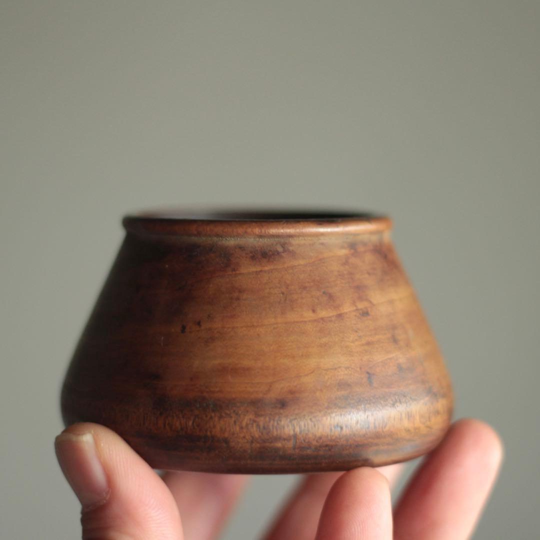 木製 塩笥形 盃 ぐい呑み 古道具 アンティーク 古美術 酒器