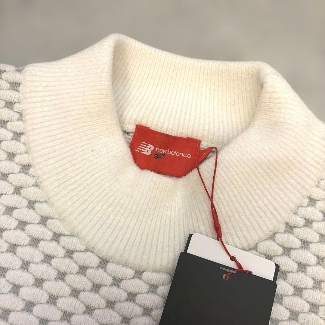 ニューバランス オプティカル モックネック ニット プルオーバー 新品