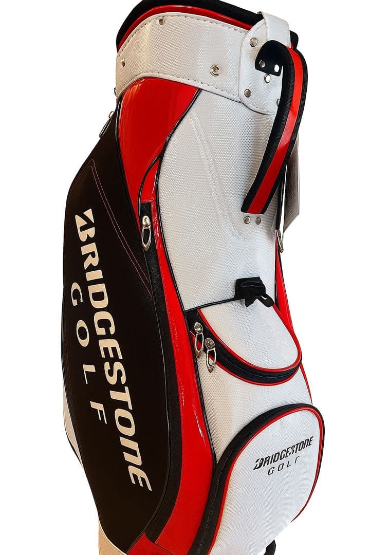 BRIDGESTONE ゴルフキャディバッグ ホワイト/レッド/ブラック