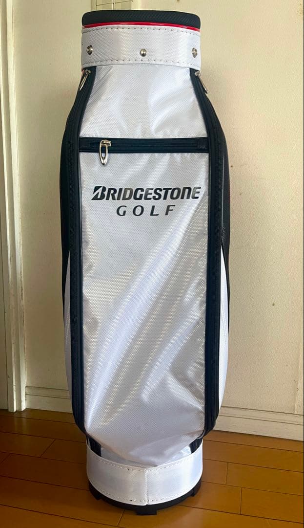 BRIDGESTONE ゴルフキャディバッグ ホワイト/レッド/ブラック